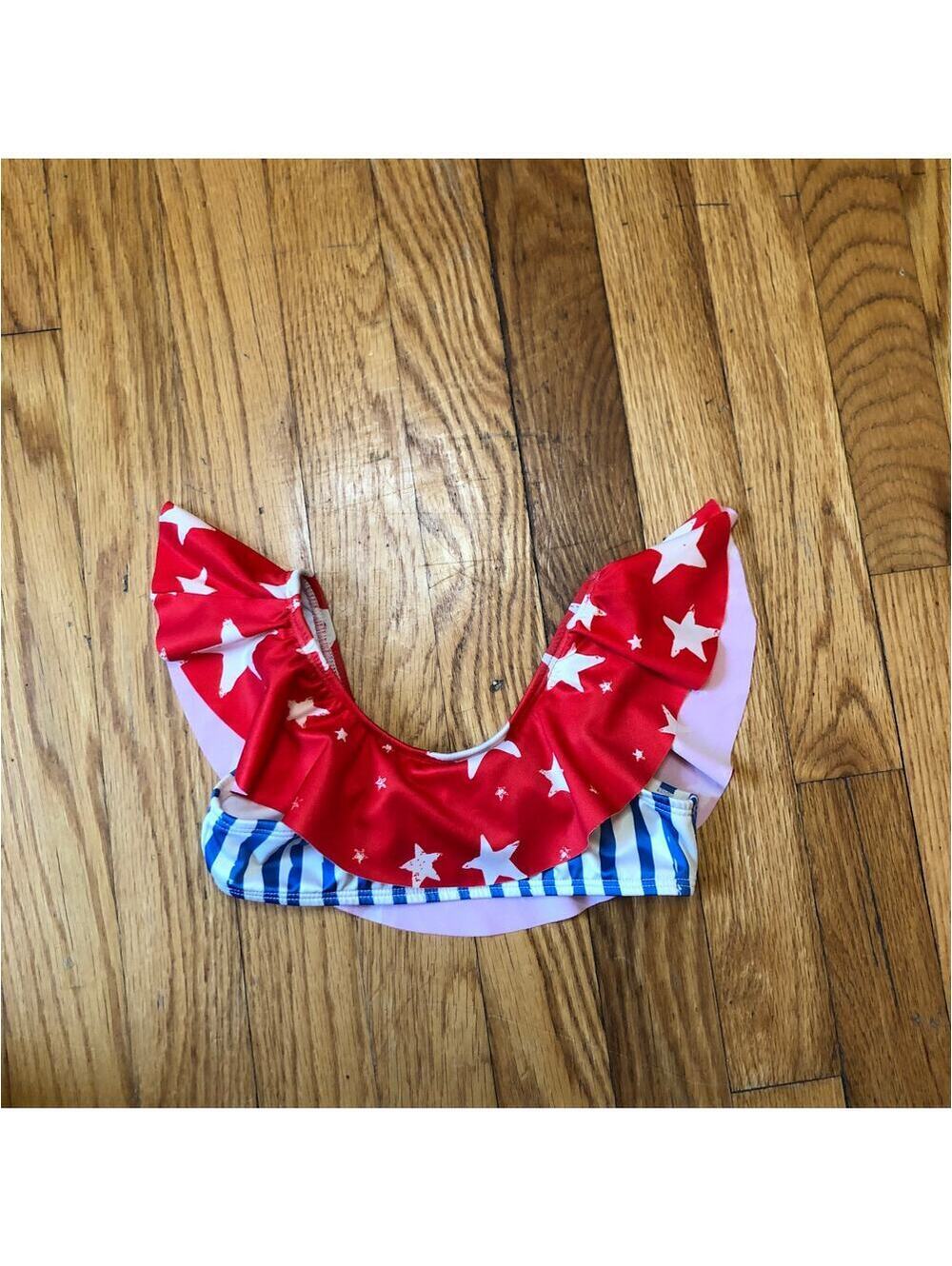 Noe & Zoe Berlin NWT Girls Red, White and Blue Swim Suit Top - Size 2Y